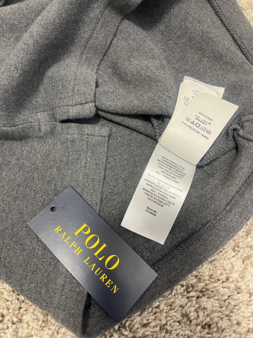 Ralph Lauren Boy’s Quarter-Zip Pullover Sweater - Heather Gray - Picture 10 of 11